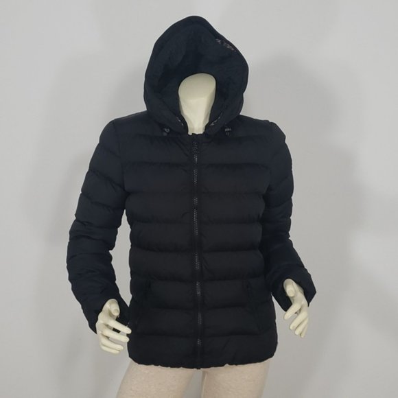 MAISON SCOTCH LA FEMME SELON MARIE BLACK DOUBE HOOD DOWN PUFFER JACKET 2 - Picture 1 of 16
